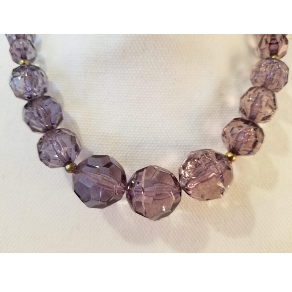Amethyst-Color Large Bead Necklace - Picture 3 of 4